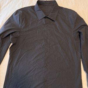 Lululemon men's purple/grey button-down shirt